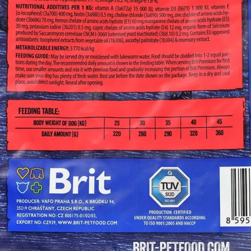 Brit Premium Adult L 15 kg сухий корм для дорослих собак великих порід - фото №3