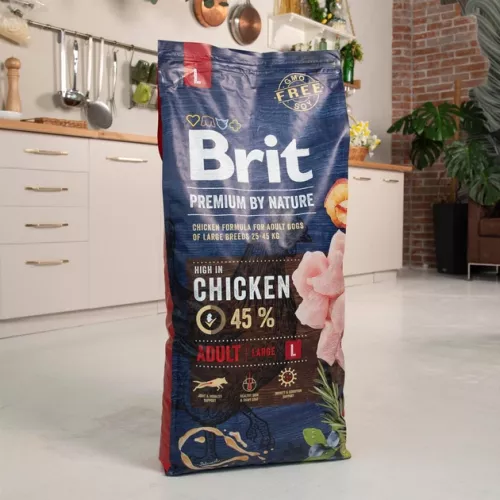 Brit Premium Adult L 15 kg сухий корм для дорослих собак великих порід - фото №4