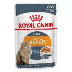 Вологий корм для котів Royal Canin Intense Beauty Jelly 85 г (домашня птиця) (4151001)