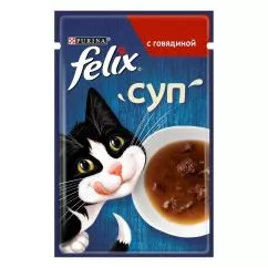 Felix Soup pouch 48 г (говядина) влажный корм для котов