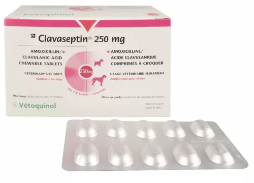 Смачні таблетки Vetoquinol  з антибіотиком КЛАВАСЕПТІН (Клавасептин) 250 мг (001978) - фото №2
