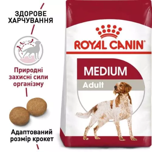 Royal Canin Medium Adult 4 kg сухой корм для взрослых собак средних пород - фото №2