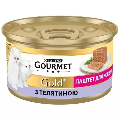 Gourmet Gold Pate Veal 85 г (телятина) вологий корм для кошенят - фото №2
