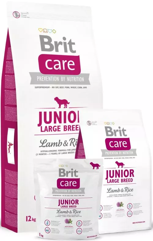 Brit Care Junior Large Breed Lamb and Rice 3 kg сухой корм для щенков и молодых собак крупных пород - фото №2