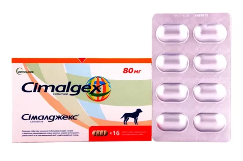 Таблетки Сималджекс® (Cimalgex®) 80 мг при заболеваниях опорно-двигательного аппарата у собак 16 таблеток (АА0005314) - фото №2