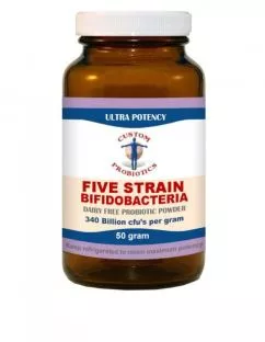 П'ять штамів біфідобактерій Custom Probiotics Five Strain Bifidobacteria 50 г (0674627200510)