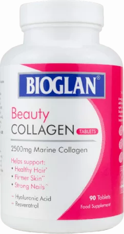 Bioglan Колаген + Гіалуронова кислота для краси волосся, шкіри та нігтів 90 шт. таблетки / Биоглан Beauty Collagen (541330)