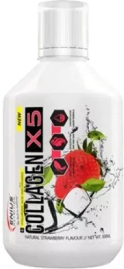 Колаген Genius Nutrition Collagen-X5 500 мл Strawberry (5402386010720)