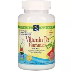 Дитячий вітамін Д3 Nordic Naturals Kids Vitamin D3 400 IU Gummies 120 жувальних таблеток таблеток (768990311512)