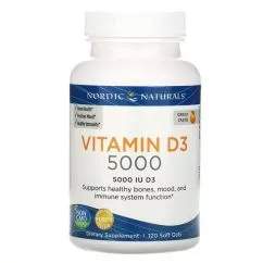 Витамин Д3 Nordic Naturals Vitamin D3 5000 IU 125 мкг 120 капсул (768990016196)
