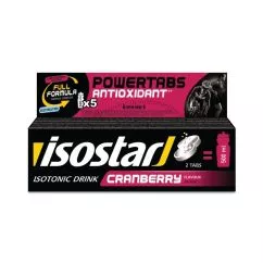 Розчинні ізотонічні таблетки Powertabs Isostar 10*12 г журавлина (100001930289)