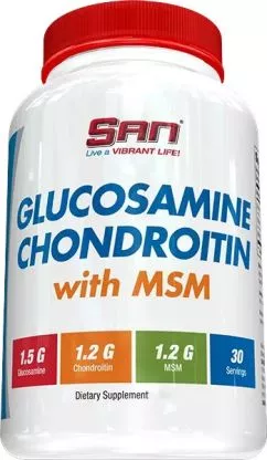 Натуральная добавка SAN Glucosamine Chondroitin with MSM 90 таблеток (672898616108)