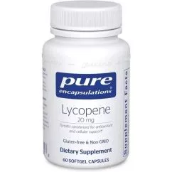 Лікопін, Lycopene, Pure Encapsulations, 20 мг, 60 капсул (PE-00761)