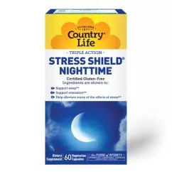 Післятренувальний комплекс Country Life Stress Shield Nighttime, 60 капсул