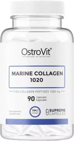 Пищевая добавка OstroVit для суставов и связок Supreme Capsules Marine Collagen 1020 мг 90 капсул.
