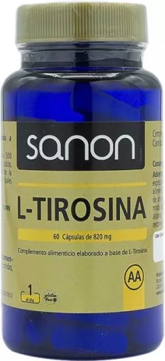 Амінокислота Sanon L-тирозин 820 мг 60 капсул (8436556087110)