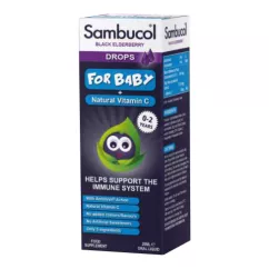 Sambucol Baby Drops 20ml / Самбукол краплі для імунітету Чорна бузина і Вітамін С (354146)
