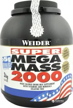 Гейнер Weider Mega Mass 2000 3 кг Шоколад (4044782328170)