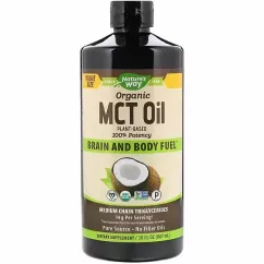 Олія Nature's Way Organic MCT Oil тригліцериди середнього ланцюга з кокосового масла 887 мл