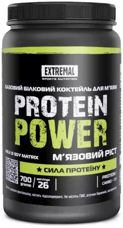 Протеїн для набору маси Extremal Protein power 700 г комплексний Протеїн для росту м'язів Молочне печиво