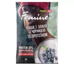 Протеїн PowerPro Каша Femine 3 злаки протеїн 30% 50 г Чорниця (4820214001558)
