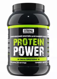 Протеїн для набору маси Extremal Protein power 700 г комплексний Протеїн для росту м'язів Тірамісу десерт