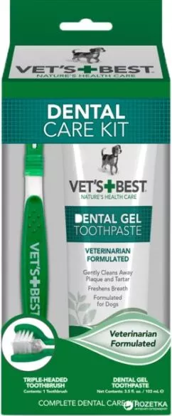 Набор для ухода за полостью рта VET`S BEST Dental Care Kit для зубов 103 мл (vb10528)