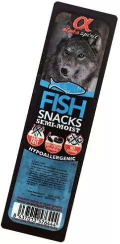 Ласощі для собак Alpha Spirit Dog Snacks Fish (н/в ласощі з риби, кубики) 35г. (as07316)