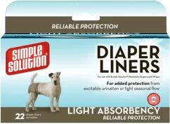 Гігієнічні підкладки для тварин Simple Solution Disposable Diaper Liners - Light Flow 22шт (ss10608-3Р)