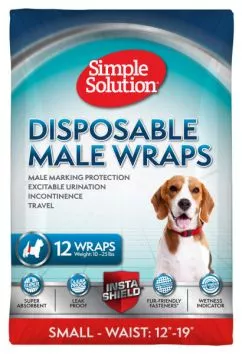 Гігієнічна підкладка-протектор для кобелів Simple Solution Disposable Male Wrap Small 12 шт (ss11537)