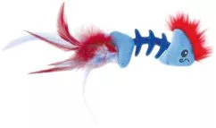 Игрушка для кошек Petstages Рыбка с перьями голубой (pt90022)