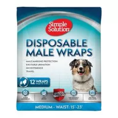 Гигиеническая подкладка-протектор для кобелей Simple Solution Disposable Male Wrap Medium 12 шт (ss11538)