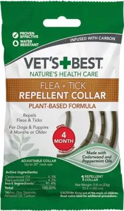 Нашийник Vet's Best Flea&Tick Repellent Dog Collar 60 см (vb10609)