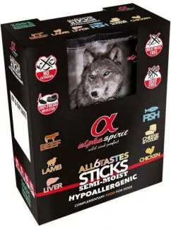 Ласощі для собак Alpha Spirit Dog Sticks ALL 6 TAlpha Spirittes in one (н/в ласощі палички 6 смаків по 40г) 240г (as5109405)