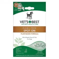 Средство от блох и клещей для собак разных пород VET`S BEST Flea + Tick Spot-on bottle 17,7 мл (vb10472)