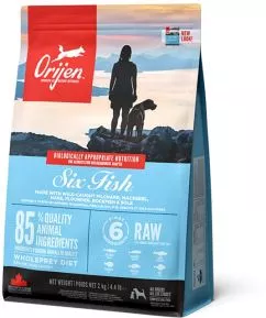 Сухий корм для собак всіх порід Orijen 6 Fish Dog 2 кг (o18320)