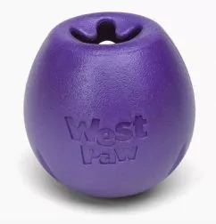 Іграшка для собак West Paw Rumbl Small Eggplant, для ласощів, фіолетова, 8 см (BZ040EGG)