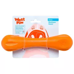 Косточка West Paw Hurley Dog Bone для собак оранжевая L (21 см) (ZG011TNG)