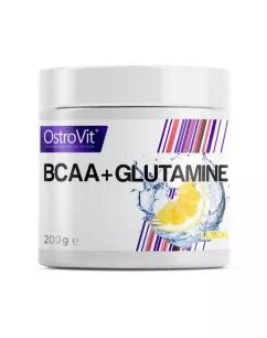 Амінокислота OstroVit BCAA + L-Glutamine 200 г Лимон (5902232611571)