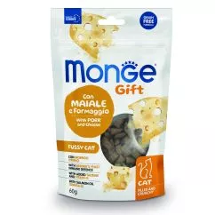 Лакомство Monge Gift Fussy Cat свинина и сыр 0,06кг (70085021)
