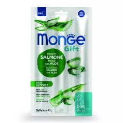 Лакомство Monge Gift Dog Skin support лосось с алоэ 0,045кг (70085434)