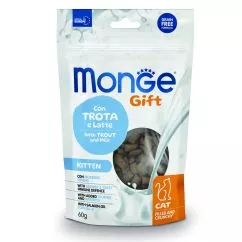 Лакомство Monge Gift Cat Kitten форель и молоко 0,06кг (70085014)