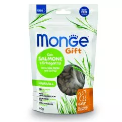 Лакомство Monge Gift Cat Hairball лосось и кошачья мята 0,06кг (70085038)
