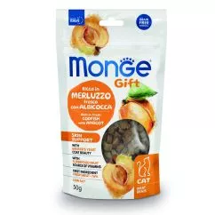 Лакомство Monge Gift Cat Skin support треска с абрикосами 0,05кг (70085175)
