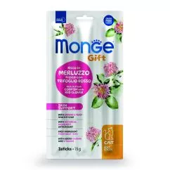 Лакомство Monge Gift Cat Skin support треска с красным клевером 0,015кг (70085274)