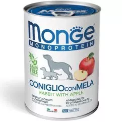Влажный корм Monge Dog FRUIT MONOPROTEIN кролик с яблоками 0,4кг (70014328)