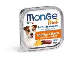 Вологий корм Monge Dog FRUIT з качкою та апельсином 0,1кг (70013239)