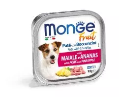 Вологий корм Monge Dog FRUIT зі свининою та ананасом 0,1кг (70013253)
