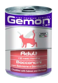 Вологий корм GEMON Cat Wet Adult лосось з креветками 0,415кг (70300735)
