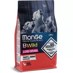 Сухой корм Monge Dog Bwild Low Grain Puppy & Junior оленина 2,5кг (70011853)